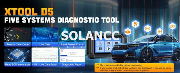 XTOOL D5 OBD2 CAR SCANNER Tablet