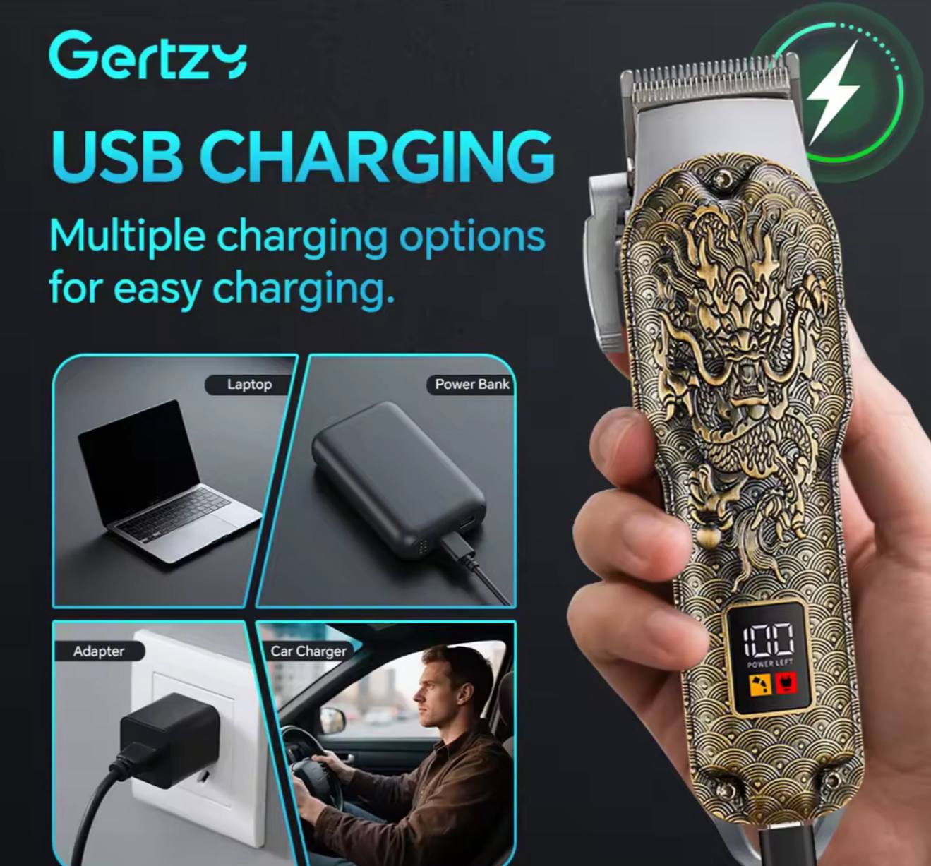 RECHARGEABLE HAIR CLIPPER - Image 3