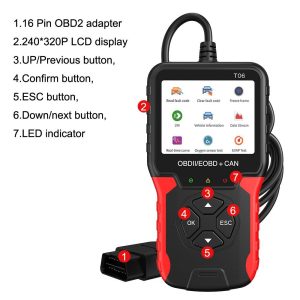 TO6 OBDII DIAGNOSTICS SCANNER